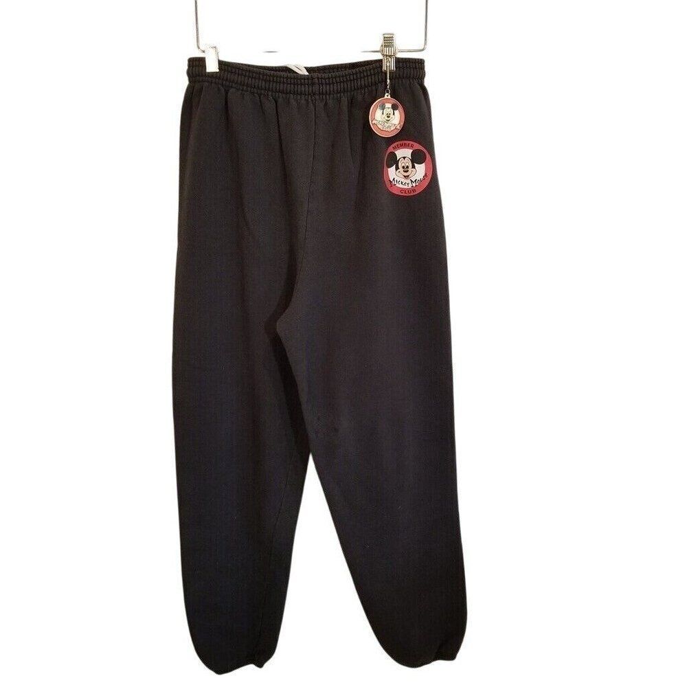 Vintage Disney Sweatpants Mens M Black Member Mickey Mouse Club Key Chain Lot 2